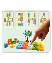 Vworld Lattice Antique Push Popit Puzzle For Building Blocks Multicolour - 30 Pieces