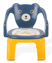 Baybee Plastic Chair for Kids Study Table Chair with Cushion Seat & High Backrest - Blue