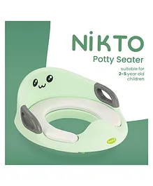 Baybee Potty Training Toilet Seat with Soft Cushion Handles Double Anti Slip Design and Splash Guard - Green