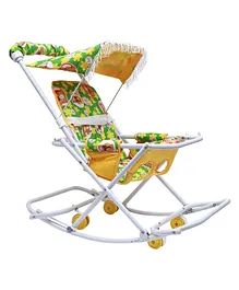 Maanit Baby Stroller Cum Swing Stroller -(Green)
