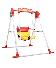 Maanit Kids Outdoor Garden Foldable Jhula  Pre-assembled - Yellow Red