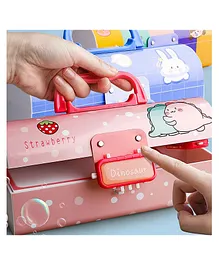 SANISHTH Pencil Box with Code Lock Pen Case Large Capacity Multi-Layer Multi-Function Storage Bag Secret Compartment Pencil Box - (Color as per availability)