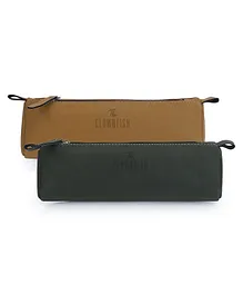 The Clownfish Jose Combo of 2 Multipurpose Faux Leather Travel Pouch Toiletry Bag - Black Green