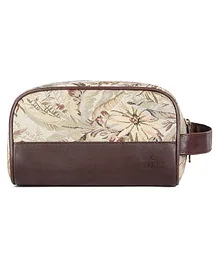 The Clownfish Flossy Multipurpose Tapestry Travel Pouch - Beige