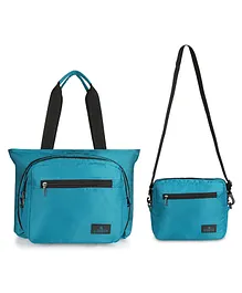 The Clownfish Sarin Series Polyester Handbag Convertible Sling Bag - Turquoise Blue