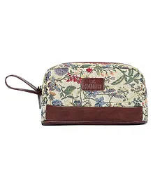 The Clownfish Jolly Series Flax material Travel Pouch - Off white