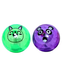 Megaplay Flashing Bouncing LED Light Ball Pack of 2 Multicolor (Color May Vary)