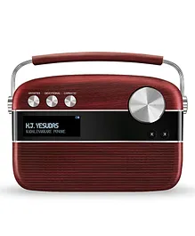 Saregama Carvaan Malayalam Portable Music Player with 5000 Preloaded Songs FM/BT/AUX - Cherrywood Red