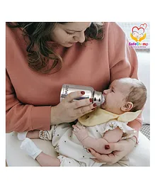 SafeChamp Missile Sterilizable 304 Grade Joint Less Steel Feeding Bottle Silver - 250 ml