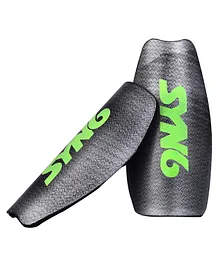 SYNCO Syn 6 Lazer Shin Guard With Wave Pattern Glossy Large - Grey