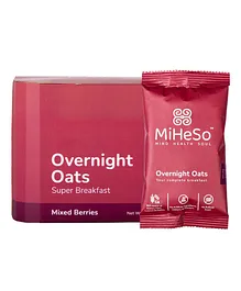 Miheso Overnight Oats Mixed Berries Pack of 7 Super Breakfast - 420 gm