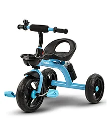 Baybee Smart Plug & Play Kids Tricycle Trikes with Eva Wheels Front Storage Basket Bell & Water Bottle - Blue
