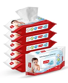 LuvLap Baby Water Wipes Pack of 6 - 72 Wipes Each
