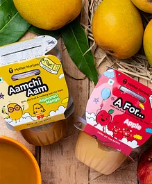 Mother Nurture A for Apple & Aamchi Aam Combo Pack for Stage 1 Baby Food - 240 g