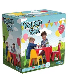Starplay Keren Set with 1 Table & 4 Chairs - Multicolour