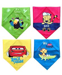 DOMENICO Colorful Bandana Drool Bibs 100% Cotton Double Layer Adjustable (Colour & Print May Vary)