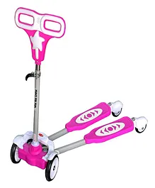 Domenico Zip Flick Style Double Pedal Board Scooter for Kids - Pink