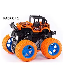 Domenico Mini Monster Truck Friction Powered Unbreakable Cars Toys - Orange