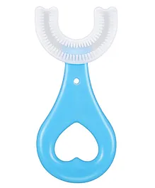 DOMENICO Soft Silicone U-Shaped Head 360 Toothbrush - Blue