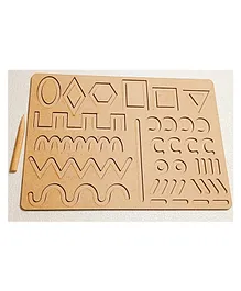 Fingo Brain  Wooden Pattern Tracing Board - Brown