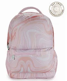 Baby Jalebi Tweens Unique Trending Personalized Backpack Laptop Bag Padded Straps for Collage School Travelling Bag Marble Multicolor  17 Inches