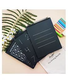Berrybee Pre-Writing Boards Set Of Three Black - 8 Pages Each