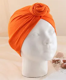 KIDLINGSS Rose Applique Detailed Turban Style Cap - Orange
