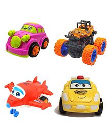 SVE Unbreakable Friction Powered Toy Set Pack of 4  Multicolor