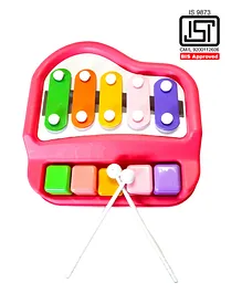 VParents Xylophone Plus Piano Musical Toy with 2 Mallets for Children Kids Toddlers (Color May Vary)