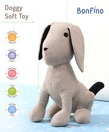 Bonfino Doggy Cotton Soft Toy Grey - Height 24.5 cm
