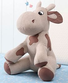 Bonfino Moo Cotton Soft Toy Brown - Height 35 cm