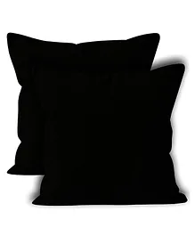 ENCASA Homes Cushion Covers Pack of 2  - Black  