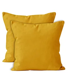 ENCASA Homes Cushion Covers Pack of 2  - Yellow 