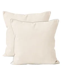 ENCASA Homes Cushion Covers Pack of 2  - White 