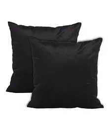 Encasa Homes Cushion Cover Pack Of 2 - Black