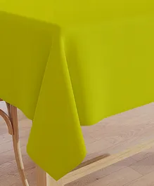 Encasa Homes Cotton Solid 4 to 6 Seater Table Cloth - Lime Green