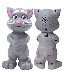 Zyamalox Intelligent Talking Tom Cat Speaking Robot Cat Repeats What You Say Touch Recording Rhymes and Songs Musical Cat Toy (Colour and Print May Vary)