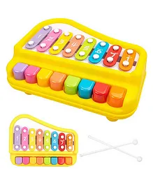 Zyamalox 2 in 1 Piano Xylophone Musical Instrument with 8 Key Scales - (Assorted colour and Print)
