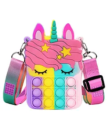 New pinch Unicorn Pop It Sling Bag pouch  - (color may vary )