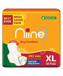 Niine Dry Comfort Extra Long Sanitary Pads - 40 Pads