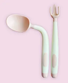 StarAndDaisy Baby Spoon and Fork Self Feeding Cutlery Set - Pink