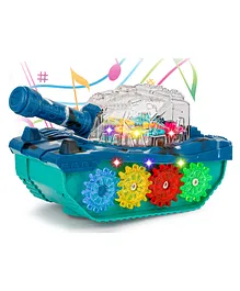 Fiddlerz Musical Transparent Gear Tanks Toys Pack of 1-  Multicolor