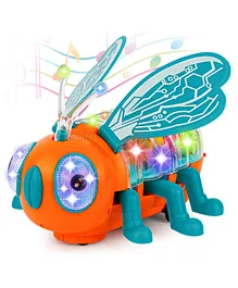 Fiddlerz Electric Walking Bee With Sound Light ( Colour May Vary)