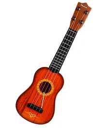 Fiddlerz 4 String Acoustic with Vibrant Sounds and Tunable Strings Musical Miniature Guitar (Colour May Vary)