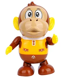 Fiddlerz Battery Operated Music And Sound Swinging Monkey Light For Babies Educational Toddler Toys- Brown