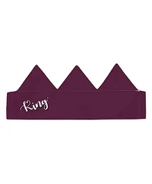 Right Gifting Satin Fabric Crown With Adjustable Velcro Closure -  Maroon