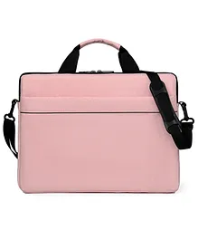 MOMISY Laptop Sleeve with Adjustable Strap - Light Pink