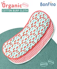 Bonfino Premium 100% Organic Cotton Burp Cloth Macaroon Print Set Of 2 - Pink