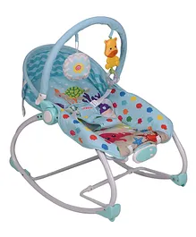 INFANTSO Baby Rocker with Calming Vibrations & Musical Toy (blue)