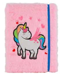 Smily Kiddos Unicorn Theme Fluffy Single Ruled Notebook  - 80 Pages
